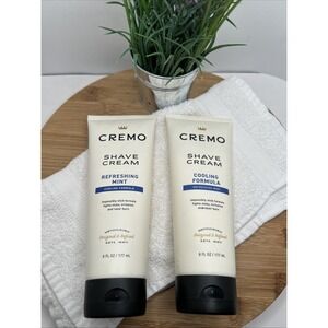 Cremo Cooling Formula Shave Cream Refreshing Mint, 6 Fl. Oz. - Pack of 2